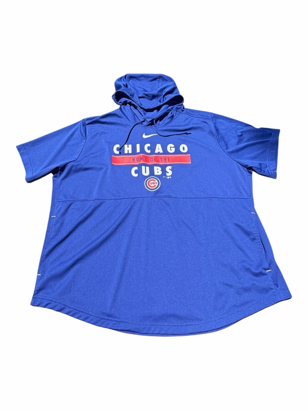 Nike Dri-FIT Chicago Cubs Short Sleeve Hooded Performance Shirt XXL
